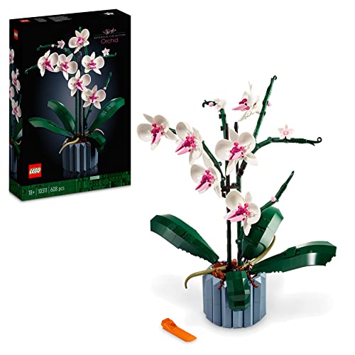 LEGO 10311 Icons Orchidea, Set per Adulti da Collezione, Modellismo e Hobby Creativi, Modellino da Costruire con Fiori Finti, Idea Regalo San Valentino