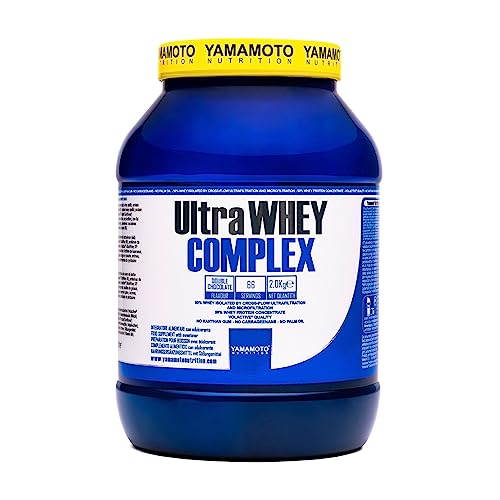 YAMAMOTO Nutrition, Ultra Whey COMPLEX Volactive 2 kg, Integratore di Proteine del Siero del Latte Concentrate e Isolate, Proteine per Sportivi Senza OGM, Gusto Doppio Cioccolato