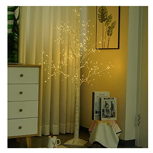 Albero di betulla a LED, 6 m, luce bianca calda, albero di Natale bianco per interni ed esterni, casa del Ringraziamento decorazione di Natale