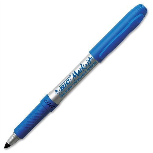 BIC mark-ittm fine Point Permanent Marker Marker, grip, Perm, FN, be (Pack OF10)