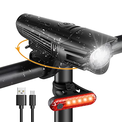 2 x Luci LED per bicicletta ricaricabili USB con batteria 800 mAh Impermeabili