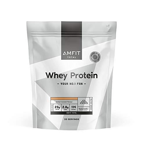 Marchio Amazon - Amfit Nutrition Proteine del Siero del Latte, Gusto Caramello Salato, 1kg