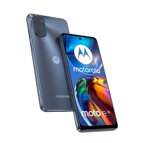 Motorola moto e32 (display Max Vision 6.5' 90 Hz, tripla camera 16MP, batteria 5000 mAh, processore octa-core, Dual SIM, 4/64 GB espandibile, Android 11), Slate Grey