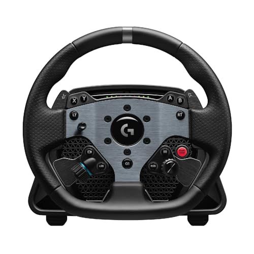 Logitech G PRO Racing Wheel per PC, trasmissione diretta 11 Nm, ritorno di forza TRUEFORCE, leve del cambio magnetiche, doppia frizione, display OLED, rilascio rapido, disposizione pulsanti PRO, Nero
