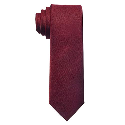MASADA Cravatta Uomo accuratamente realizzata e rifinita a mano 6 cm di larghezza - Bordeaux Rosso scuro
