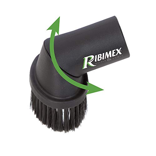 RIBIMEX PRCEN000/SPL Spazzola Orientabile per Pulizia Stufe a Pellet con setole in Nylon