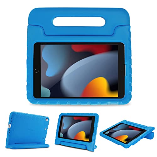 ProCase Custodia Bambini per iPad 9 2021/Pad 8 2020/Pad 7 2019/iPad 10.2/iPad Pro 10.5 2017/ iPad Air 3 2019, Rigida Custodia Antiurto per Bambini con Kickstand,Leggera Protettiva Custodia -Blu