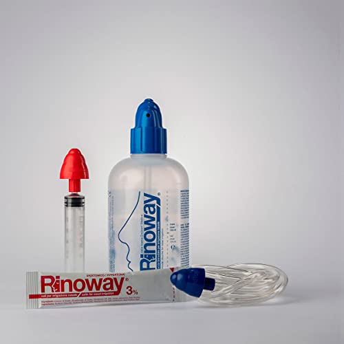 Rinoway doccia bimodale per irrigazione nasale con 15 bustine di sali Ipertonici 7,5 gram. Envicon Medical
