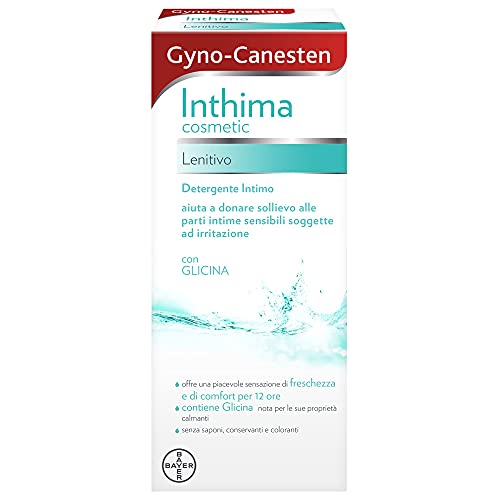 Gyno-Canesten Inthima Lenitivo Detergente Intimo con Glicina, Senza Saponi, Conservanti e Coloranti, 200 ml