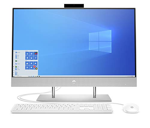 HP - PC Pavilion 27-dp0009nl All-in-One, AMD Ryzen 3 4300U, 8GB Ram DDR4, 512GB SSD NVMe, Grafica Integrata AMD, Display da 27' FHD, Wi-Fi, Bluetoot 5, Audio Surround 5.1, Windows 10, Argento