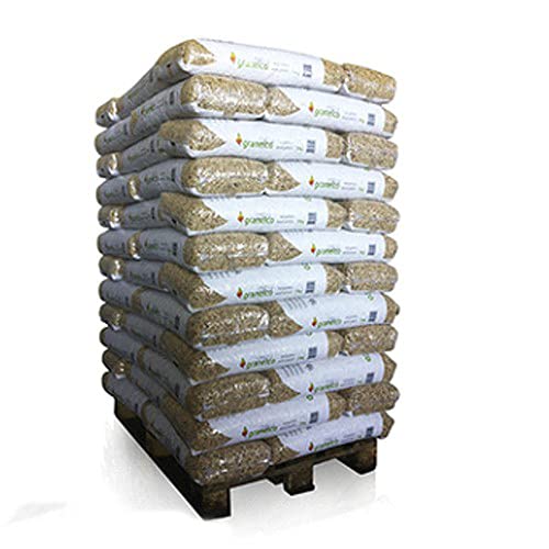 Pellet di legno 70 x 15 kg 6 mm pallet completo 1050 kg – Pellet per camino Heiz Pellet – senza leganti e additivi chimici