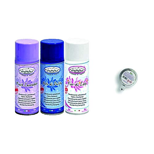 HygienFresh Deodorante Spray Profumo Salvatessuti Professionale Igienizzante Mangia Odori Interni Auto Scarpe Fumo con Capsula Rampi Omaggio (Note Fresh Fior di Loto)