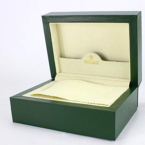 ROUHO Scatola di Orologio in Velluto Verde Lungo Peluche di Fascia Alta Flip in Legno Cassa Cassa per Rolex