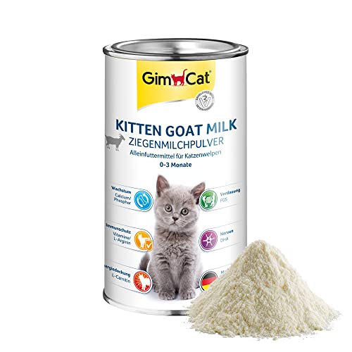 GimCat Kitten Goat Milk - Latte di capra in polvere per gatti fino al 3° mese - 1 barattolo (1 x 200 g)