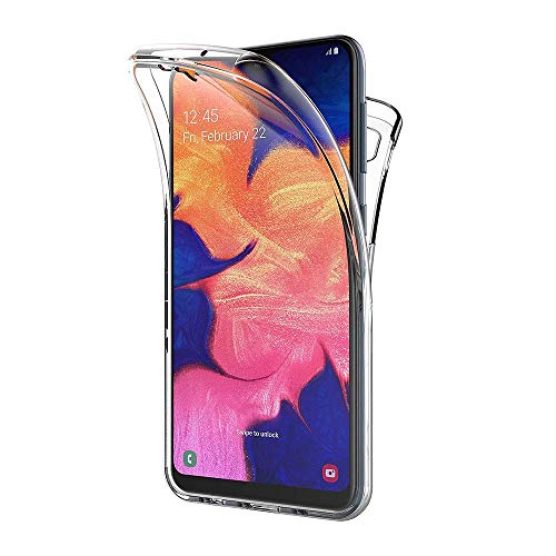 COPHONE Custodia per Samsung Galaxy A10 360°Full Body Cover Trasparente Silicone Case Molle di TPU Trasparente Sottile Protezione per Galaxy A10