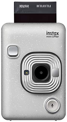 Fujifilm Instax Mini LiPlay Stone White | Fotocamera Ibrida Istantanea e Digitale | Registra 10” di audio sulla foto con la funzione “Sound” | Remote Shooting e Bluetooth | Foto formato 62 x 46 mm
