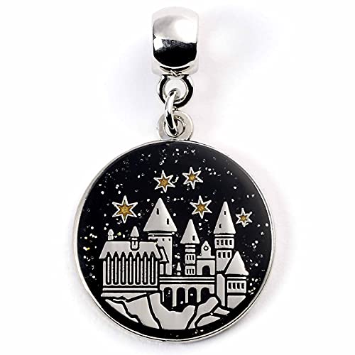 HARRY POTTER Charm ufficiale del Castello di Hogwart di The Carat Shop, Medio, Placcato argento, Strass