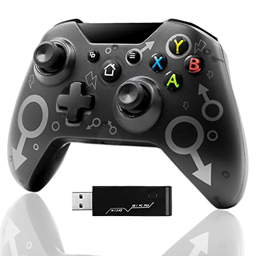 Controller Wireless per Xbox One, 2.4G Gamepad per PC, Joystick PS3 Doppia Vibrazione per Xbox One/Xbox One S/Xbox One X/PS3/PC