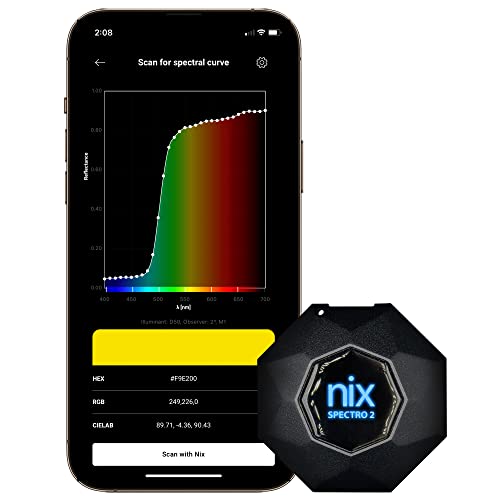 Nix Spectro 2 spettrofotometro - Misurazione del colore professionale e portatile per stampa, imballaggio, vernice, rivestimenti e altro ancora