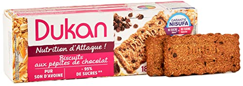 Dukan Diet Biscotti di crusca d'avena - gocce di cioccolato (37g) Confezione da 3