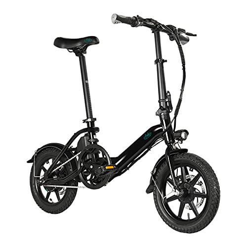 Bici elettrica pieghevole FIIDO D3 PRO, bici elettrica a 3 velocità in lega di alluminio ad alta resistenza per equitazione all'aperto per adulti, motoriduttore brushless 36V 250W (Black)
