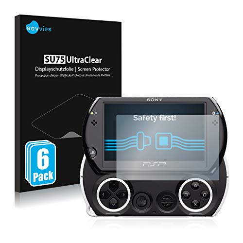 savvies 6-Pezzi Pellicola Protettiva Compatibile con Sony PSP Go Protezione Schermo Trasparente