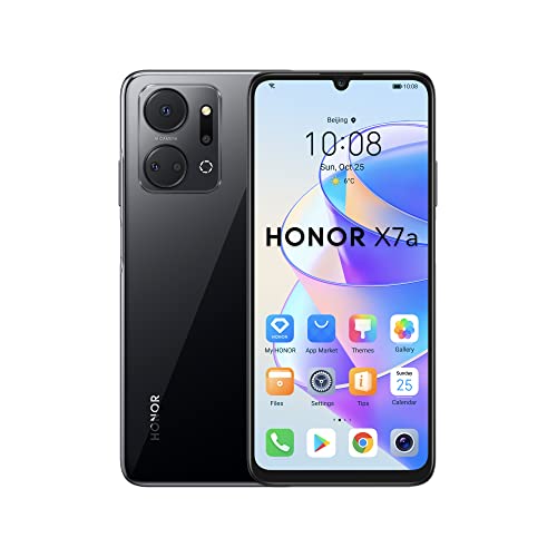 HONOR X7a Smartphone, Display Fullview da 6,74' a 90 Hz, Fotocamera Quadrupla da 50MP con Batteria da 5330 mAh, 4 GB + 128 GB, Android 12, Nero Mezzanotte