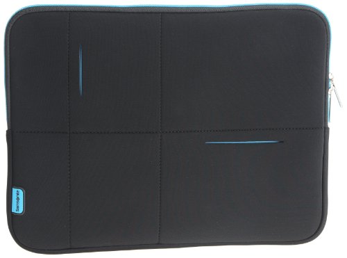 Samsonite Laptop Sleeve 15,6', Custodia Porta PC Unisex Adulto, Nero/Blu, 15.6