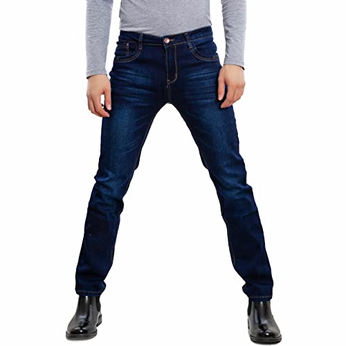 Toocool - Jeans Uomo Pantaloni Regular Fit Denim Vita Regolare 4 Stagioni LE-2487 [48,Blu]
