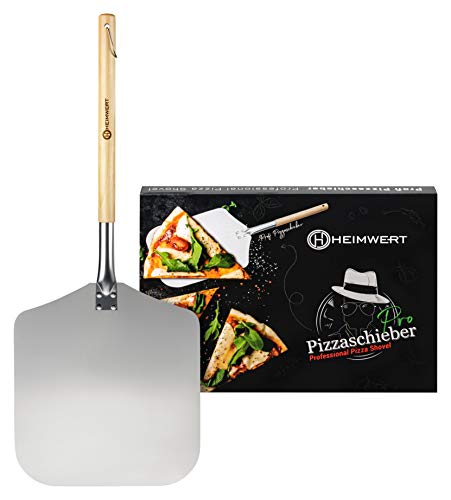 HEIMWERT - Pala per pizza estremamente robusta in metallo e legno