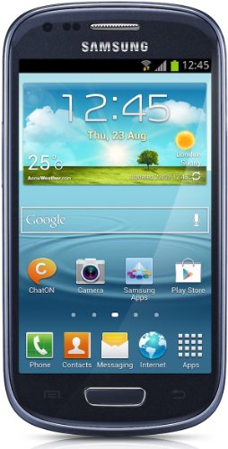 Samsung Galaxy S3 mini I8190 Smartphone, Display AMOLED da 10.2 cm (4 Pollici), Dual Core, 1 GHz, 1 GB RAM, Fotocamera 5 Megapixel, Wi-Fi, Android 4.1, Blu [Germania]