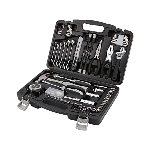 Amazon Basics Set di utensili per manutenzione comune, confezione da 131 pezzi
