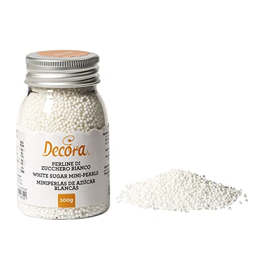 Decora 2081096 Cf 100 G Perline Di Zucchero Bianco