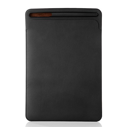 PINHEN Sleeve Custodia Protettiva con Pencil Holder per iPad Por 10.2 2019 - Slim Fit Case Bag Borsa in Pelle PU per iPad Air 10.5'' 2019, iPad Pro 10.5'' 2017, iPad Pro 11' 2018 Tablet (Black)