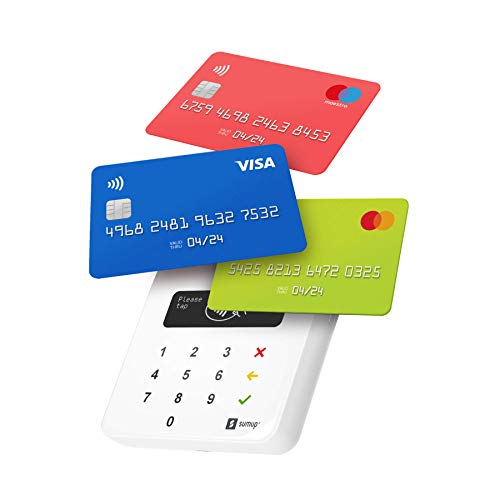 Lettore di carte SumUp per pagamenti con carta di debito, credito, Apple Pay, Google Pay. Dispositivo portatile contactless - avvicina soltanto la carta, il telefono o in modalità Chip & Pin