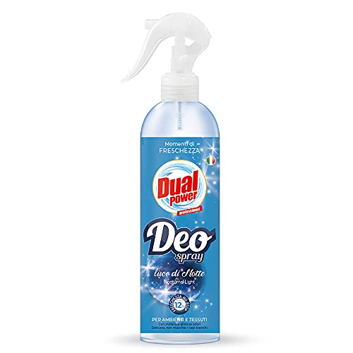 Dual Power Deo Spray - Deodorante Spray per Ambienti e Tessuti, non Lascia Macchie - Luce di Notte
