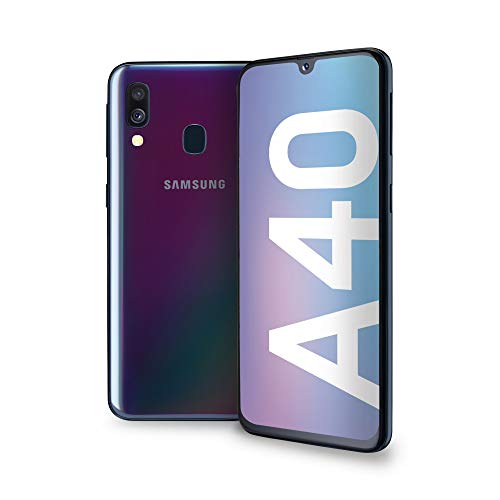 Samsung Galaxy A40 Enterprise Edition, Smartphone, Display 5.9' Super AMOLED, 64 GB Espandibili, RAM 4 GB, Batteria 3100 mAh, 4G, Dual Sim, Android 9 Pie, Versione Italiana, Black