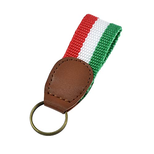Portachiavi bandiera Italia, portachiavi calcio, anello in tessuto per casa o auto, uomo e donna.
