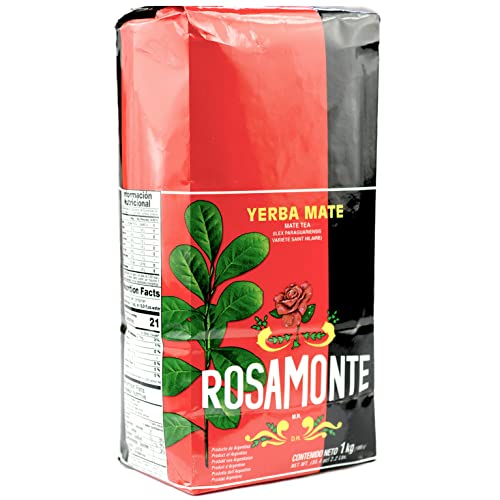 Rosamonte Yerba Mate Tè Tradizionale 1kg | Yerba Mate Argentino | Bevanda disintossicante ed energetica