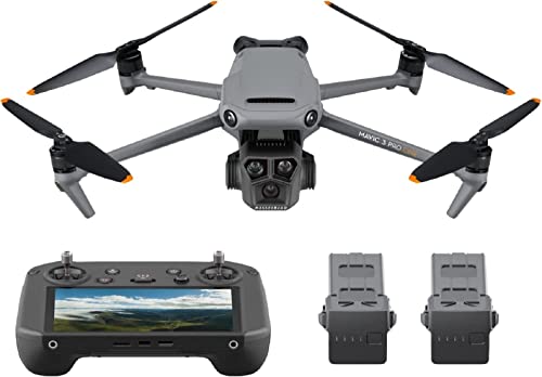 DJI Mavic 3 Pro Cine con DJI RC Pro (schermo ad alta luminosità), drone con tripla fotocamera, supporto per Apple ProRes con memoria interna di 1TB. 3 Batterie di volo intelligenti e altro ancora