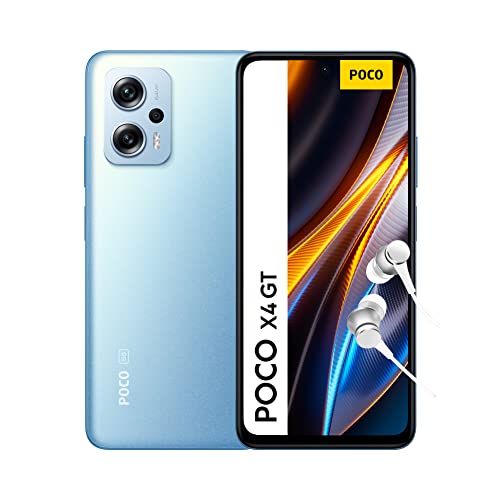 POCO X4 GT 5G - Smartphone 8+256GB, 6.6” 144Hz DynamicSwitch DotDisplay, MediaTek Dimensity 8100, Tripla 64MP, 5080mAh, 67W Turbo Charging, Blue (versione IT + garanzia 2 anni) con Alexa