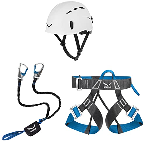 Salewa - Set per arrampicata Premium Attac, cintura Ferrata Lite, casco Toxo by Salewa