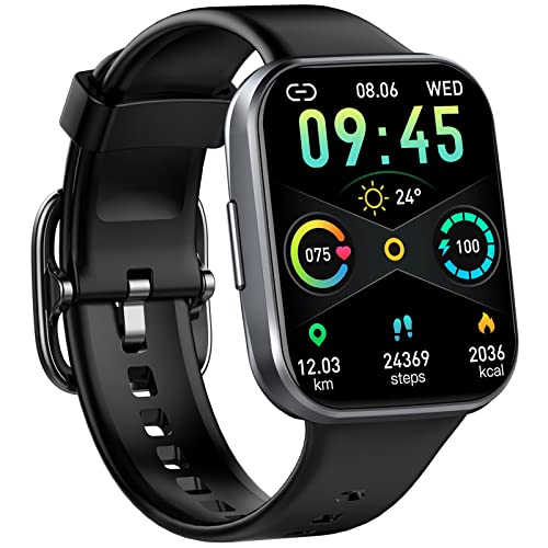 Smartwatch, Orologio Fitness Uomo Donna 1.69' Smart Watch con Contapassi/Cardiofrequenzimetro/SpO2/Cronometro, 25 Sportivo, Notifiche Messaggi, Impermeabil IP68 Fitness Tracker per Android iOS -2022