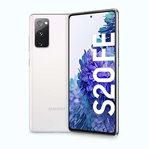 Samsung Smartphone Galaxy S20 FE, Display 6.5' Super AMOLED, 3 Fotocamere Posteriori, 128 GB Espandibili, RAM 6GB, Batteria 4.500mAh, Hybrid SIM, (2020), Bianco (Cloud White)