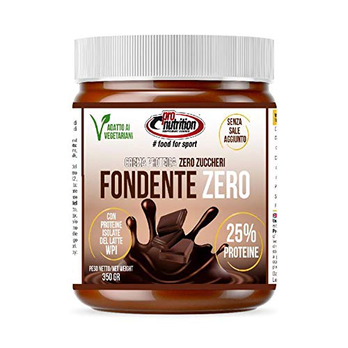 Pro Nutrition - Fondente Zero - 350g - Crema spalmabile proteica senza zuccheri al cioccolato fondente