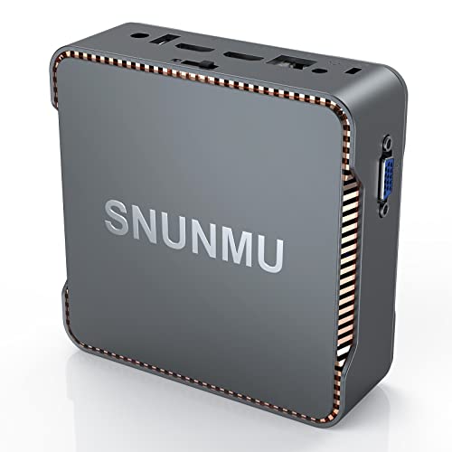 SNUNMU Windows 11 Mini PC, 12 GB DDR4+128 GB M.2 SSD, Intel Celeron J4125 Mini Computer Desktop, Dual WiFi 2.4 / 5G, UHD 4K, Porte HDMI/VGA, Gigabit Ethernet, Micro PC BT 4.2 per lavoro d'ufficio