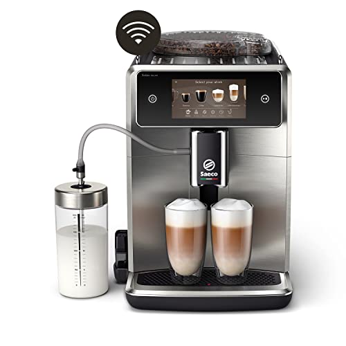 Saeco Xelsis Deluxe Macchina da Caffè Automatica - Wi-Fi Integrato, 22 Bevande, Display Touch Intuitivo 5', 8 Profili Utente, Macinacaffè in Ceramica (SM8785/00)
