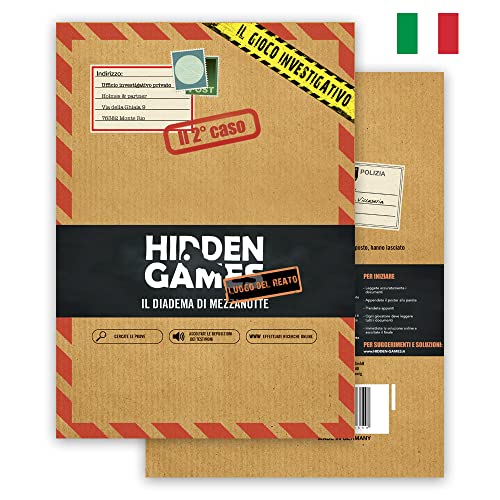Hidden Games - Luogo del Reato - Il 2° caso - 'Il Diadema di Mezzanotte” (Edizione italiana), un gioco di Escape Room e investigativo per 1-6 persone,un gioco direttamente sulla scena del crimine