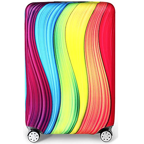 OuLi Store Cover Proteggi Copertura per valigie 18-32 pollici Coperchio per bagagli in fibra di bambù, fibra di carbonio (Color 4, S- (bagaglio da 18-21 pollici))