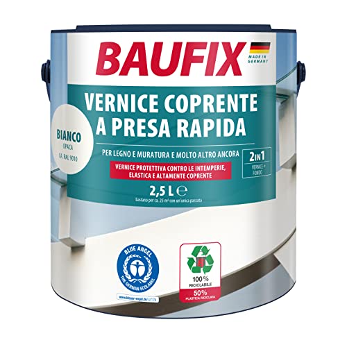 BAUFIX Express - Vernice coprente bianca, 2,5 l